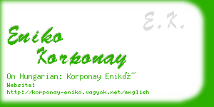 eniko korponay business card